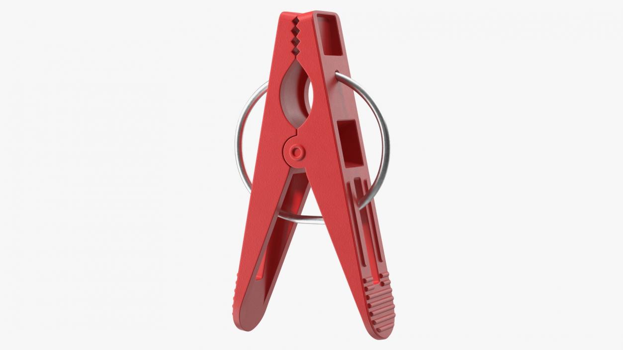 Plastic Clothespin Red 3D