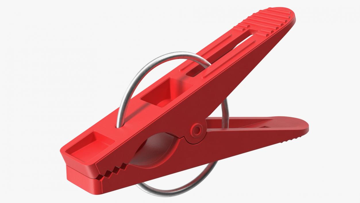 Plastic Clothespin Red 3D