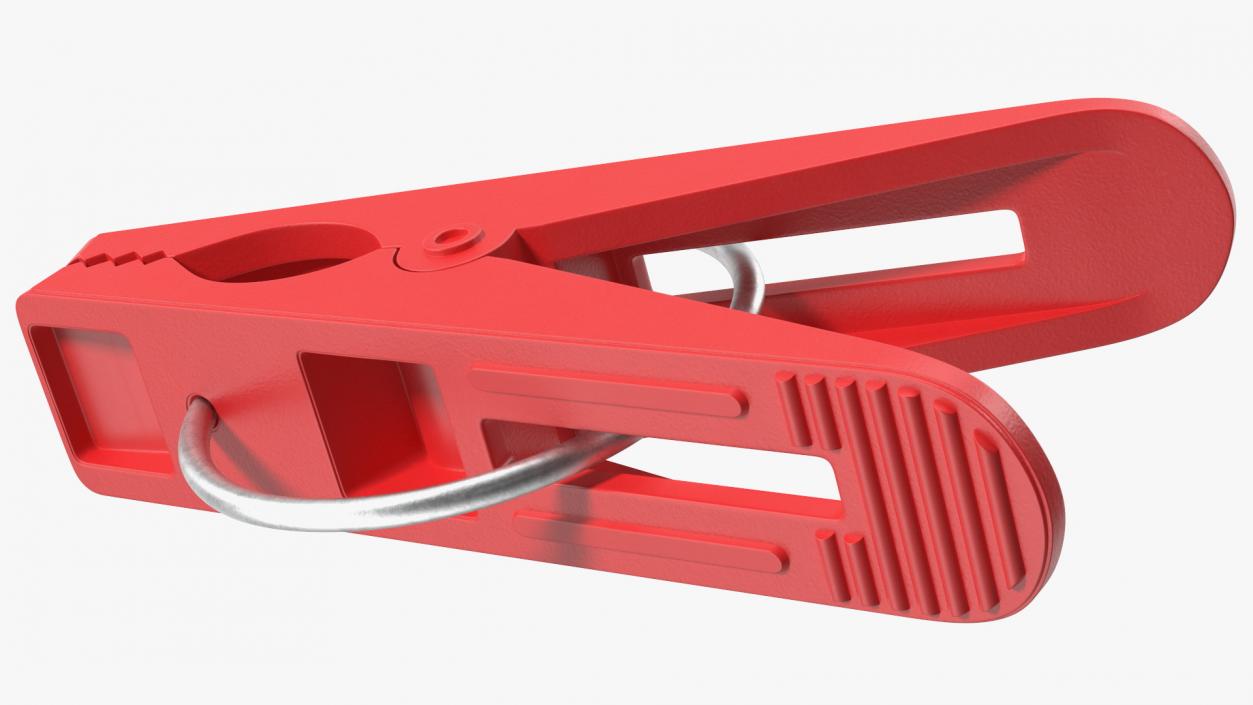 Plastic Clothespin Red 3D