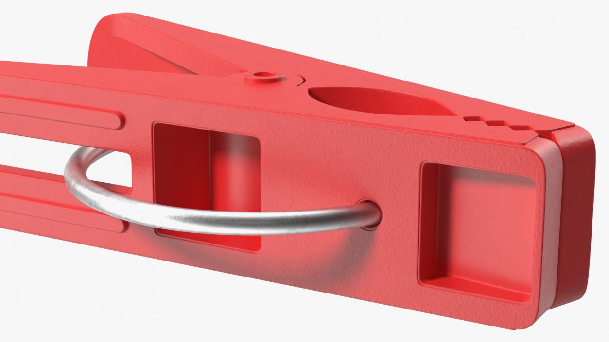 Plastic Clothespin Red 3D