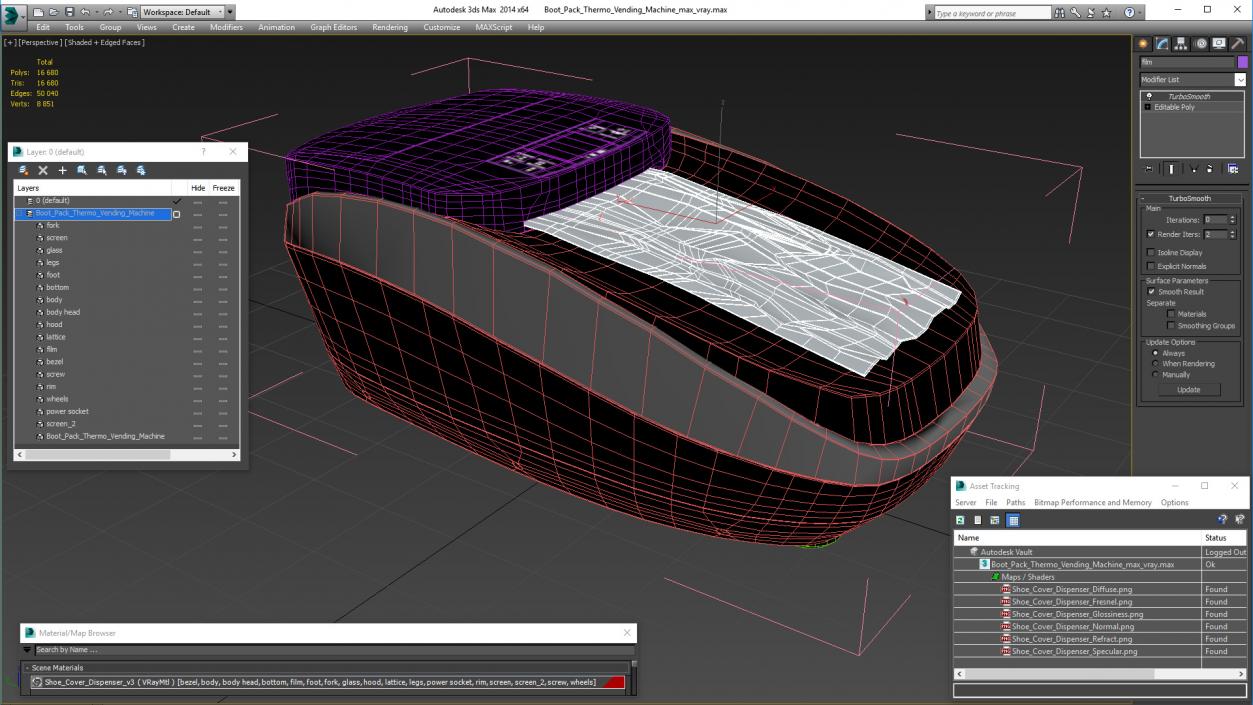 Boot Pack Thermo Vending Machine 3D