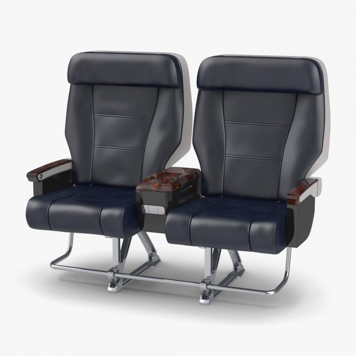 First Class Passenger Double Aircraft Seat 3D