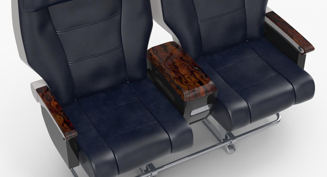 First Class Passenger Double Aircraft Seat 3D