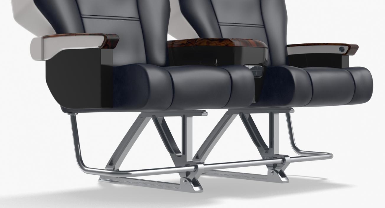 First Class Passenger Double Aircraft Seat 3D