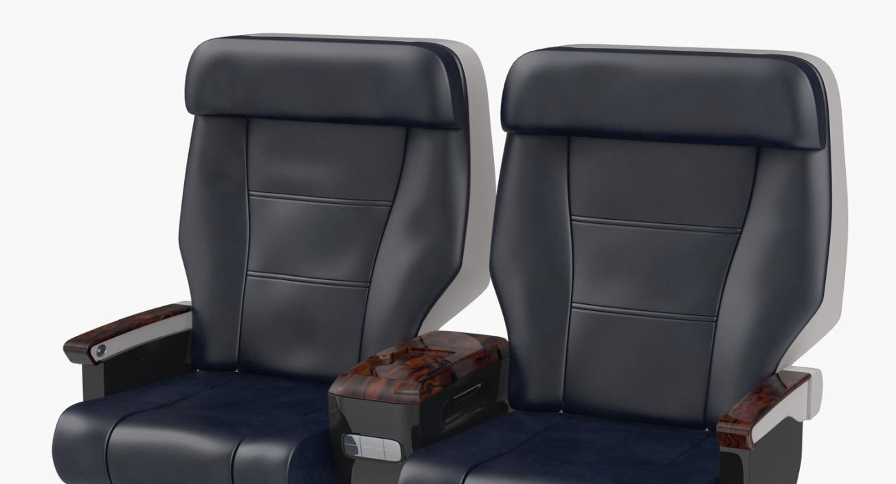 First Class Passenger Double Aircraft Seat 3D