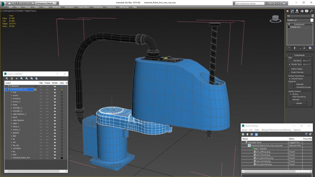 3D model Industrial Robot Arm