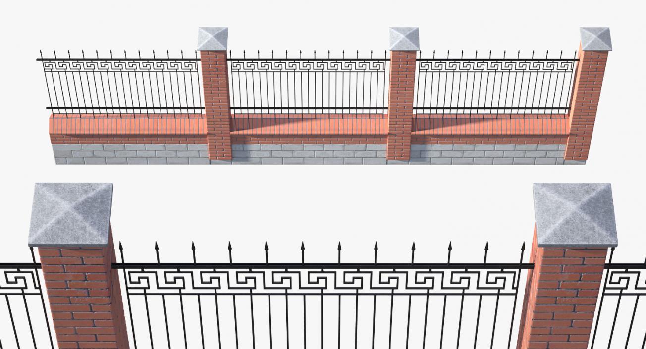 3D Brick Fence