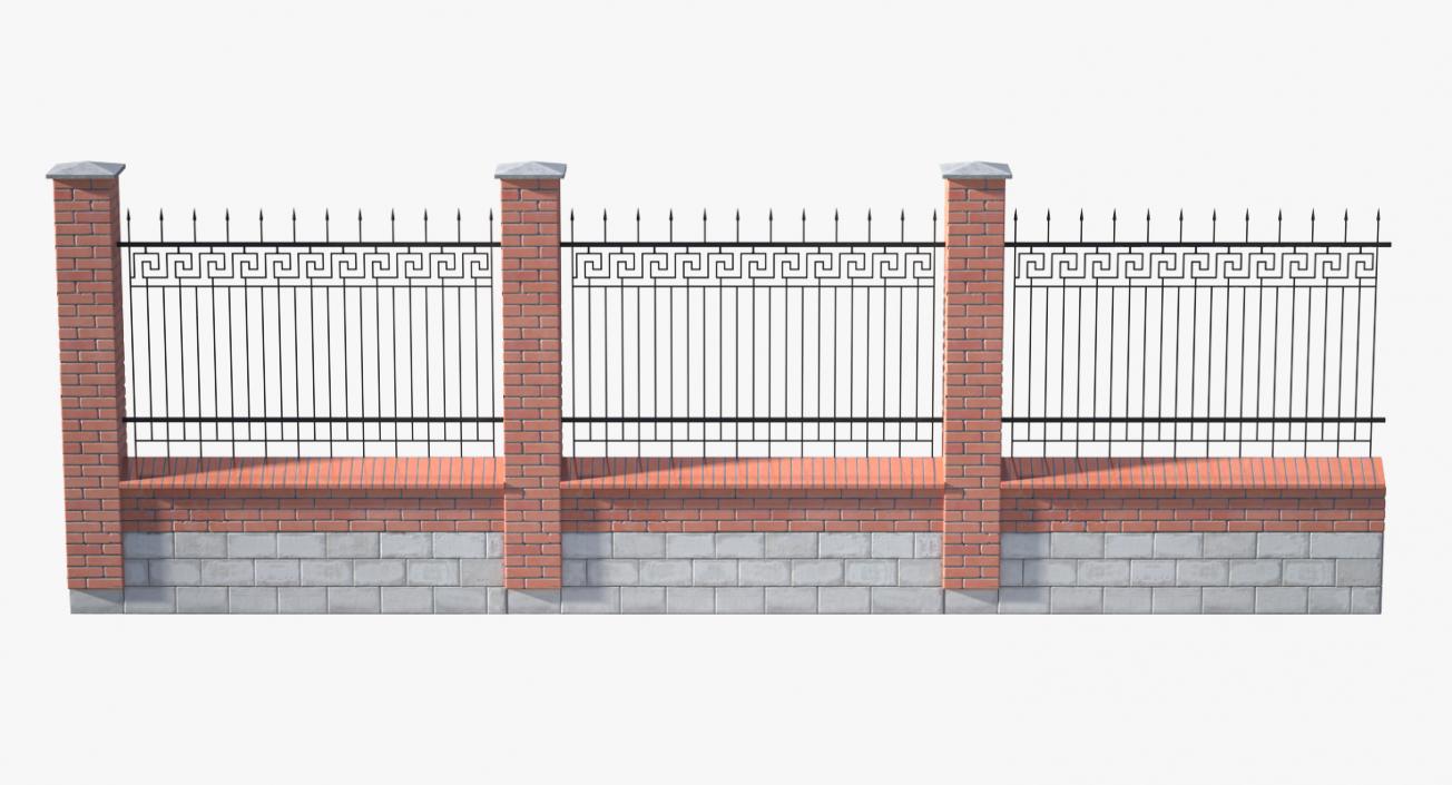 3D Brick Fence