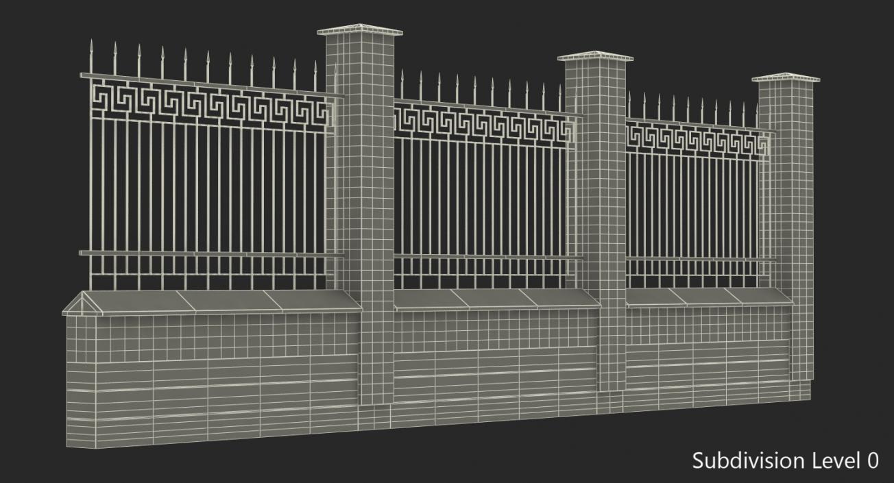 3D Brick Fence