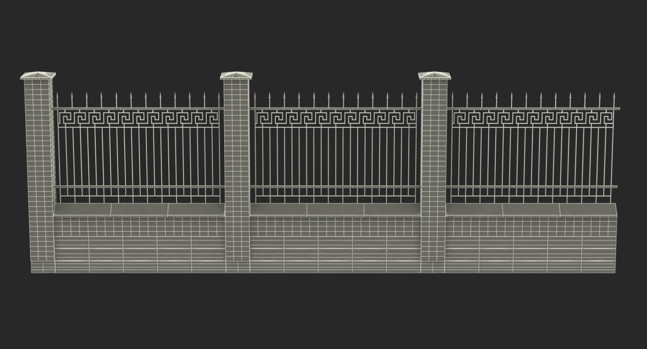 3D Brick Fence