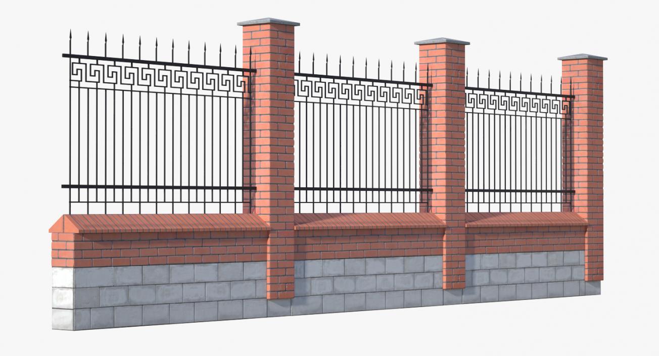 3D Brick Fence