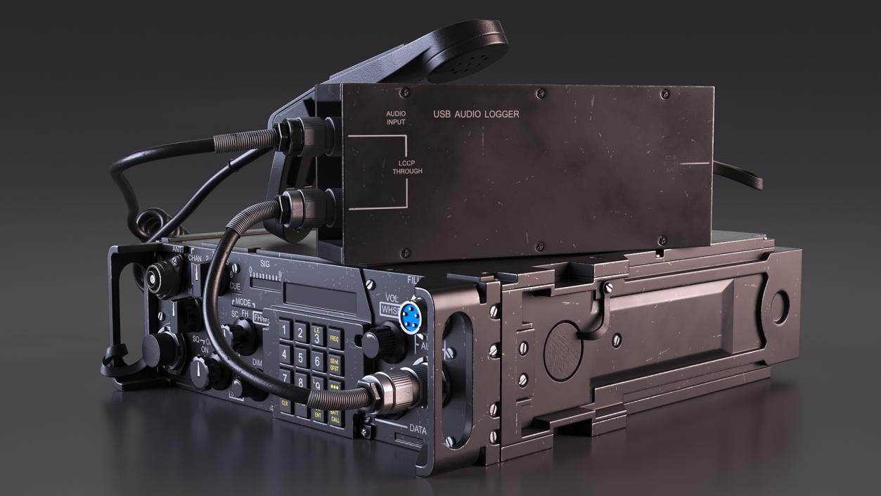 3D Black Military Radio Station model