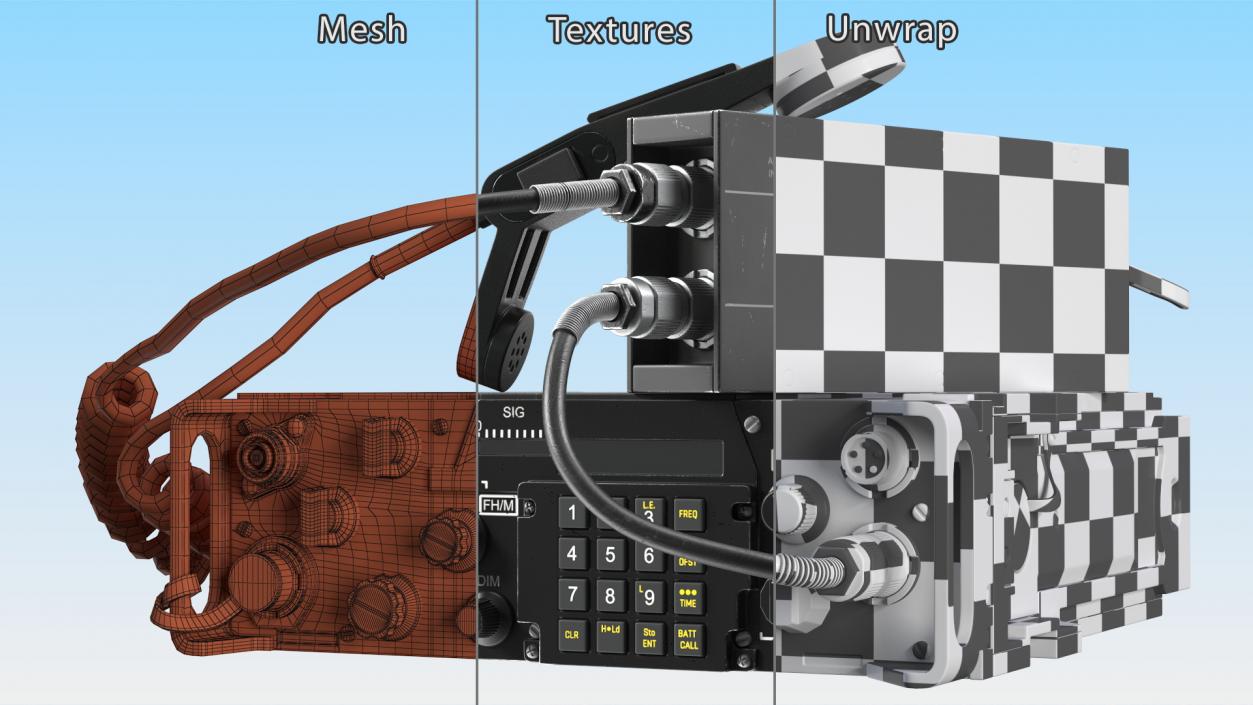 3D Black Military Radio Station model