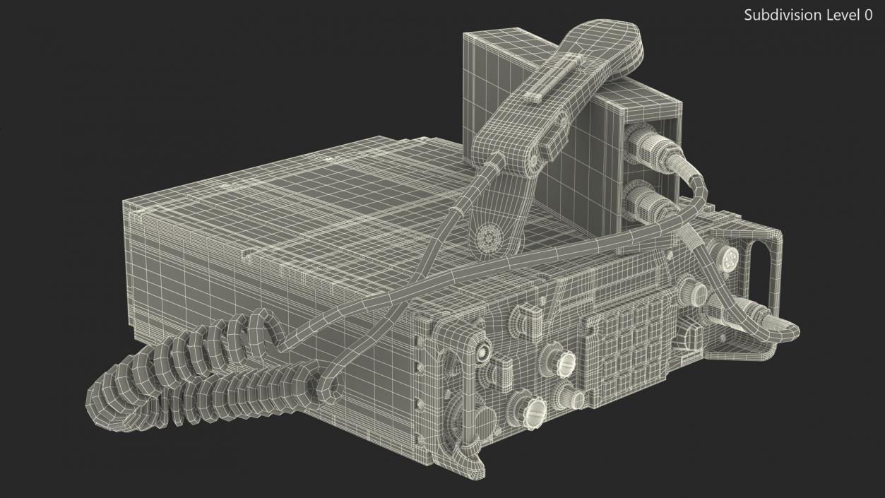 3D Black Military Radio Station model