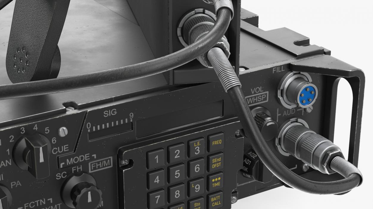 3D Black Military Radio Station model