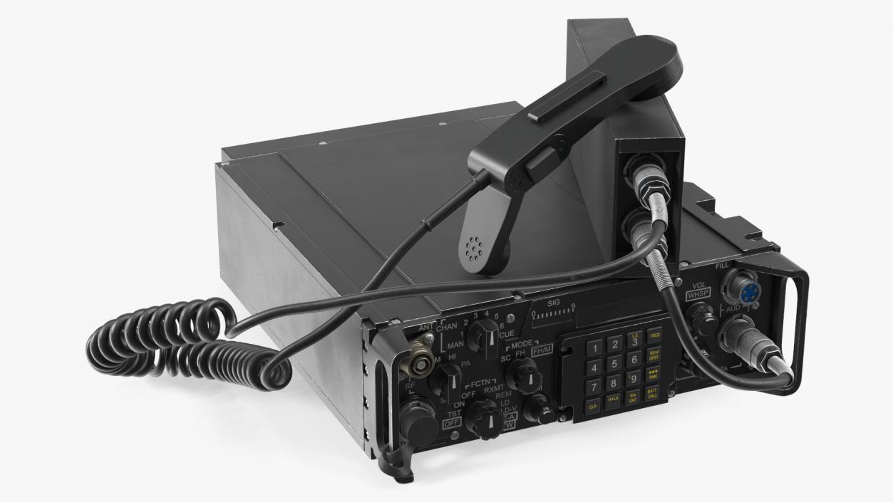 3D Black Military Radio Station model