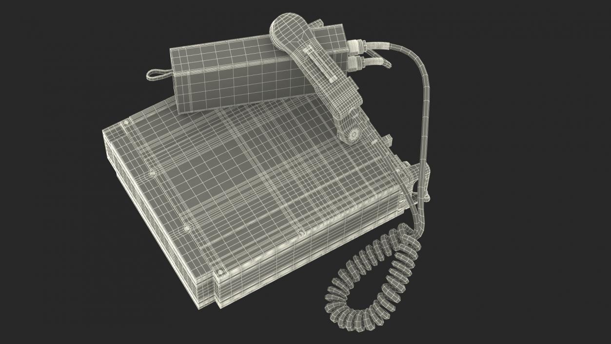 3D Black Military Radio Station model