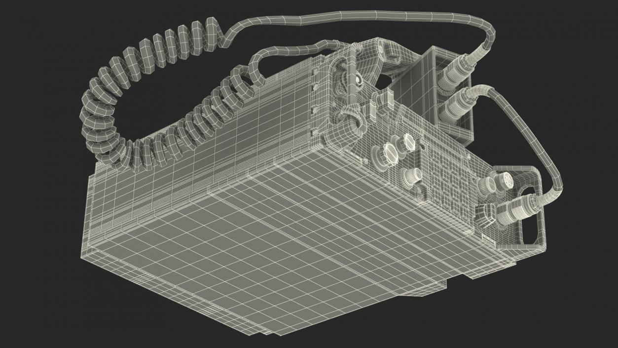 3D Black Military Radio Station model