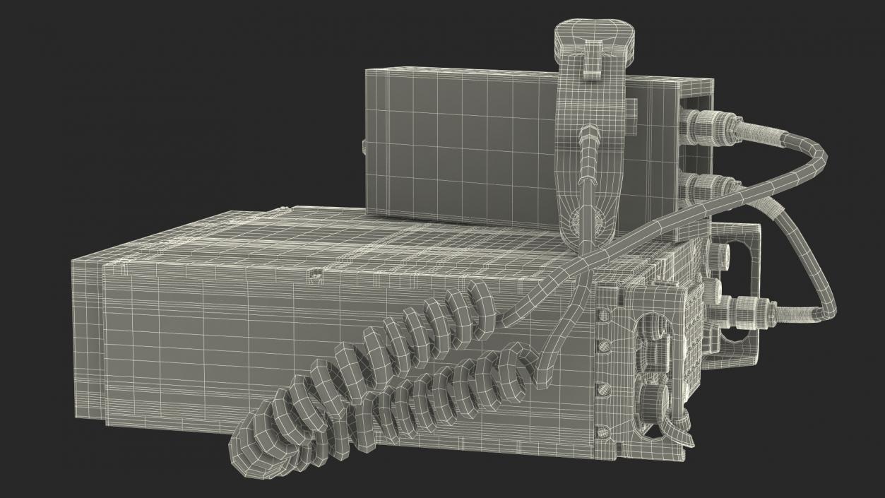 3D Black Military Radio Station model