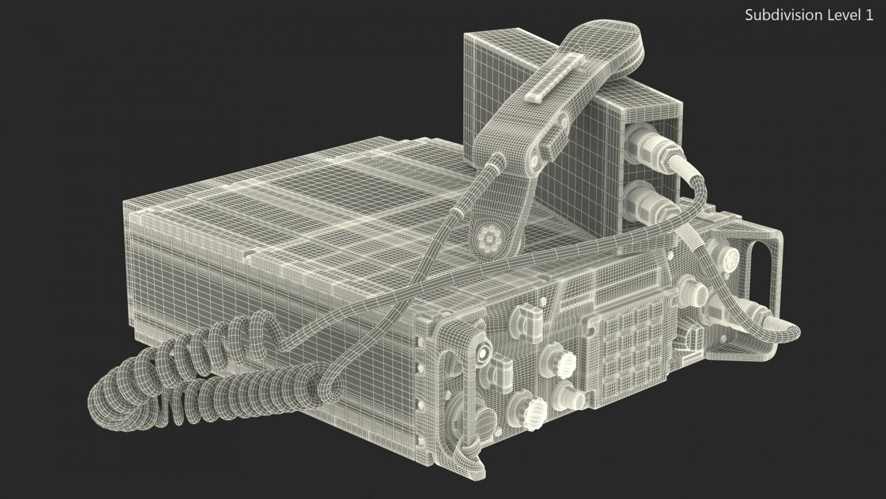 3D Black Military Radio Station model