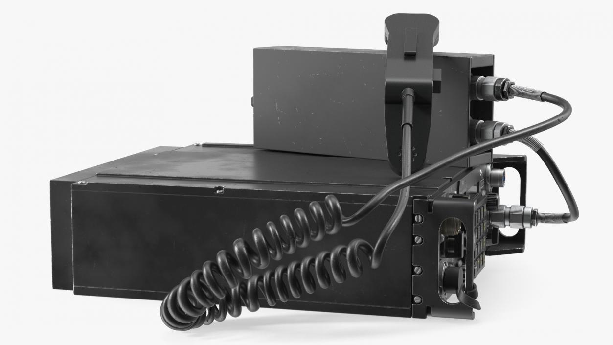 3D Black Military Radio Station model