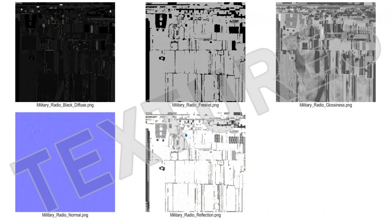 3D Black Military Radio Station model