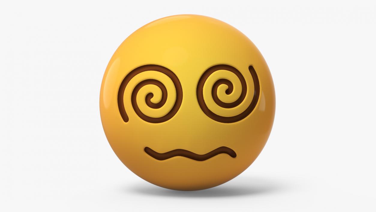 Emoji Spiral Eyes Face 2 3D model