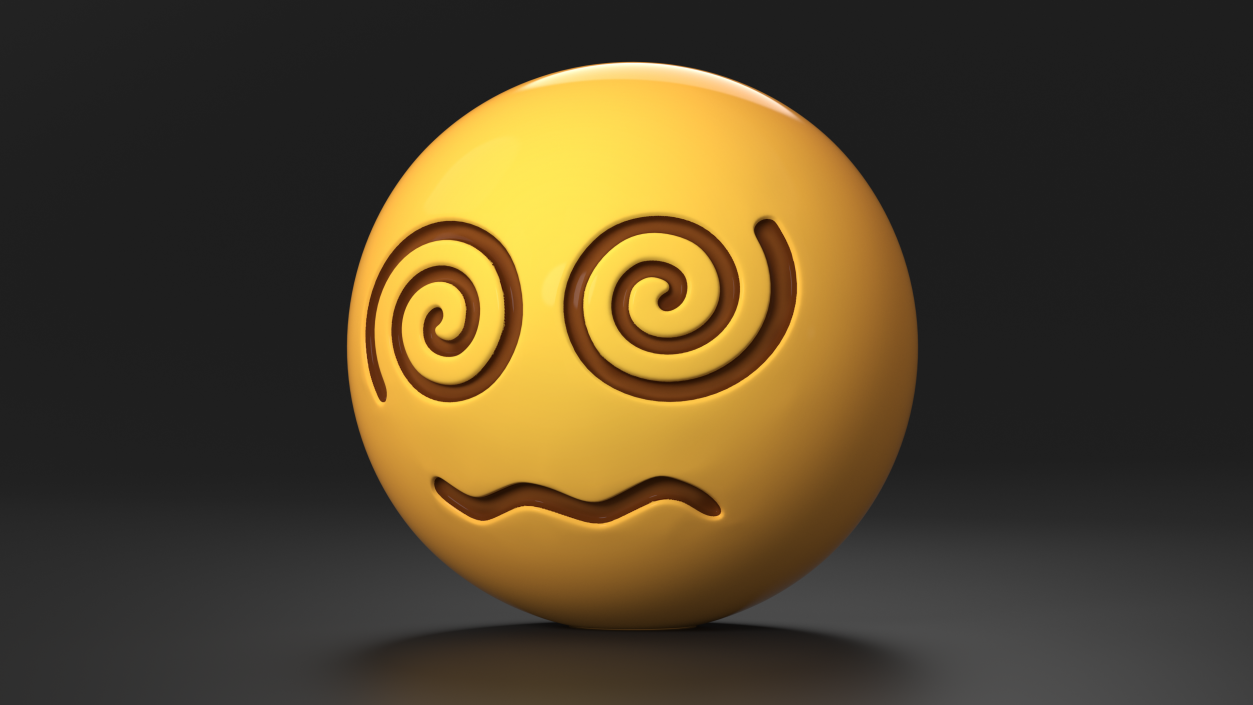 Emoji Spiral Eyes Face 2 3D model