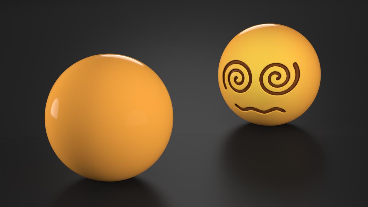 Emoji Spiral Eyes Face 2 3D model