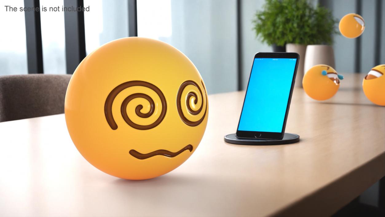 Emoji Spiral Eyes Face 2 3D model