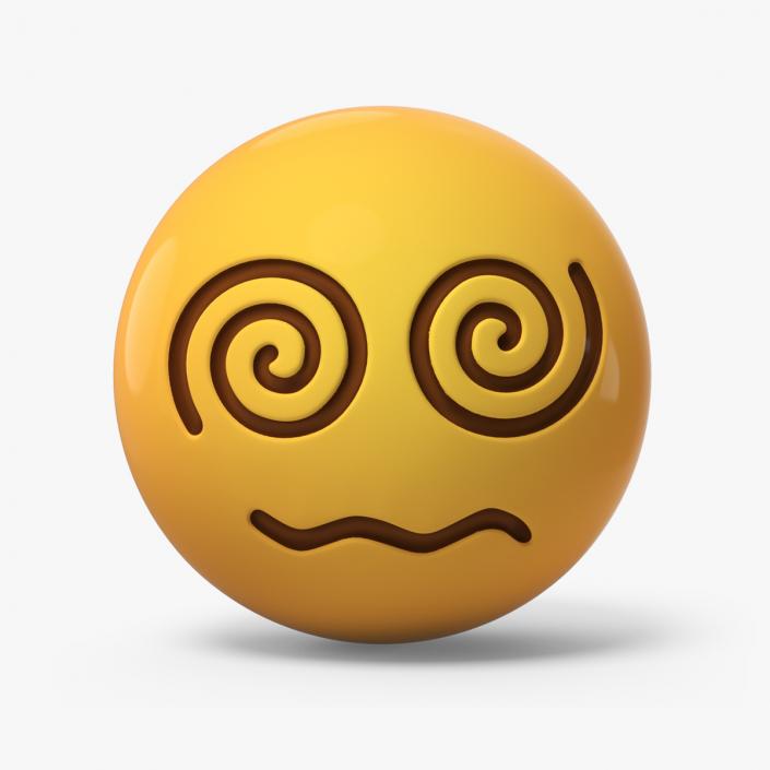 Emoji Spiral Eyes Face 2 3D model