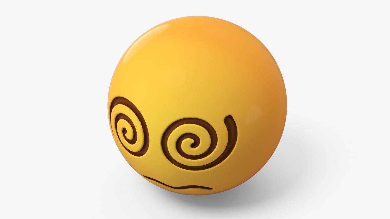 Emoji Spiral Eyes Face 2 3D model