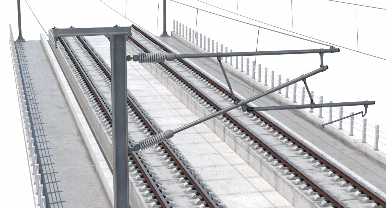 3D model High Speed Rail Bridge Section