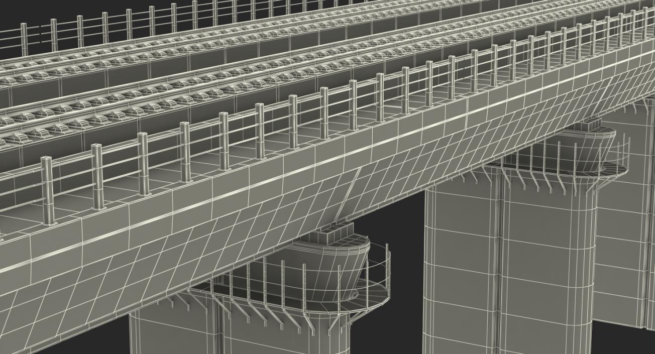 3D model High Speed Rail Bridge Section