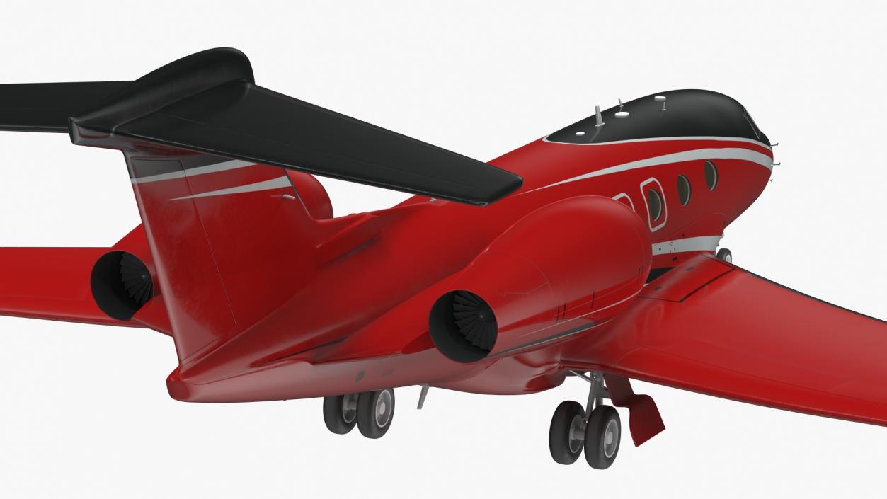 3D Business Jet Twin Engine Rigged