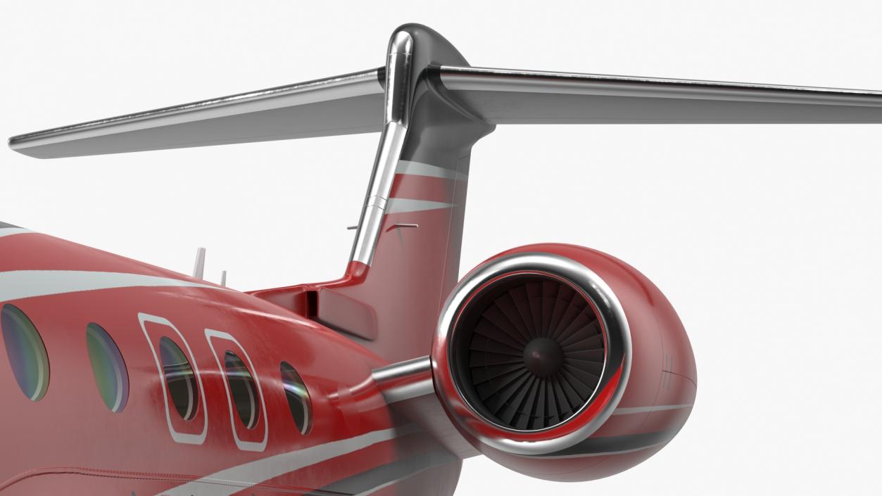 3D Business Jet Twin Engine Rigged