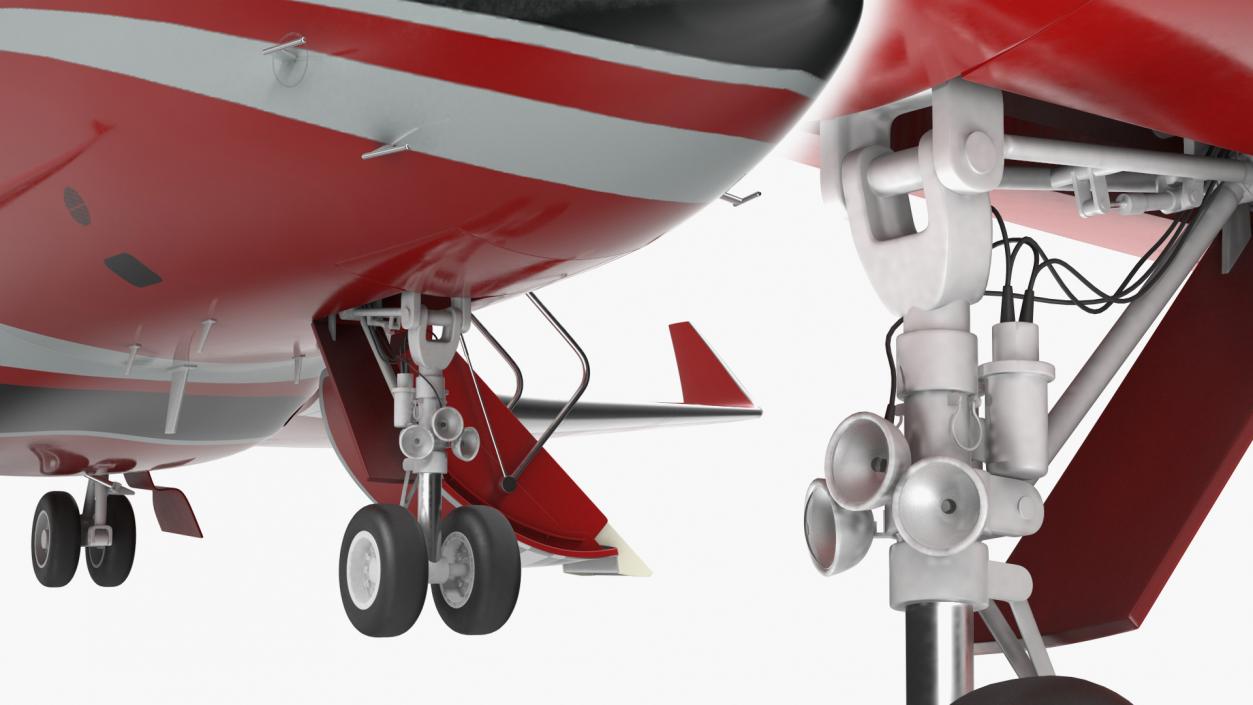 3D Business Jet Twin Engine Rigged