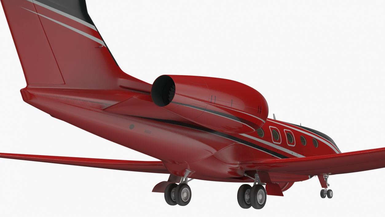 3D Business Jet Twin Engine Rigged