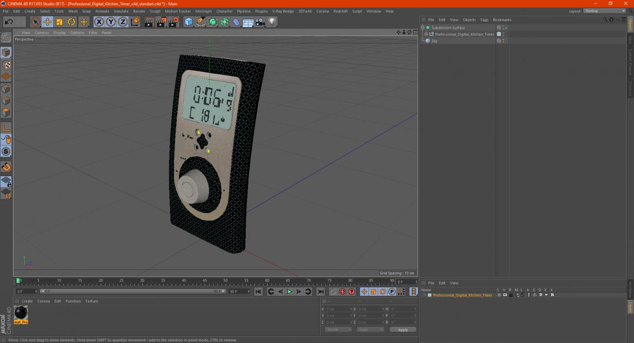 Professional Digital Kitchen Timer 3D model