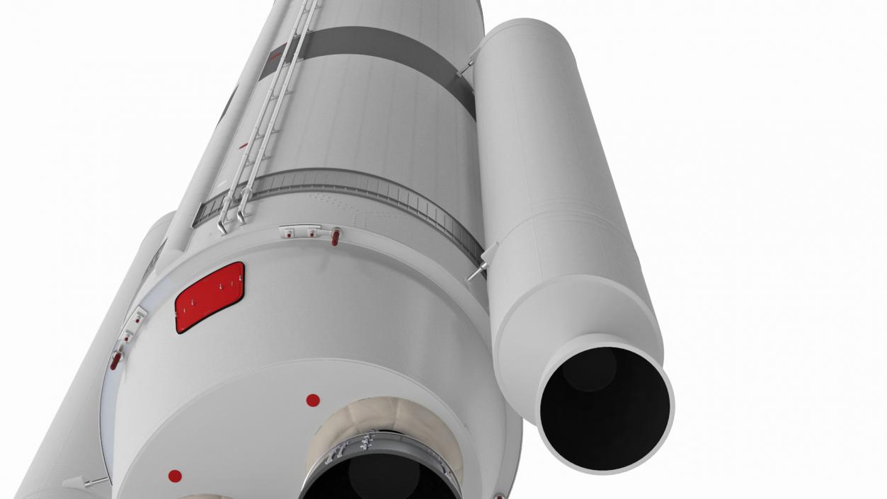 Heavy Lift Launch Vehicle with Two Solid Boosters 3D model