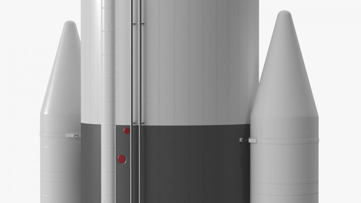 Heavy Lift Launch Vehicle with Two Solid Boosters 3D model