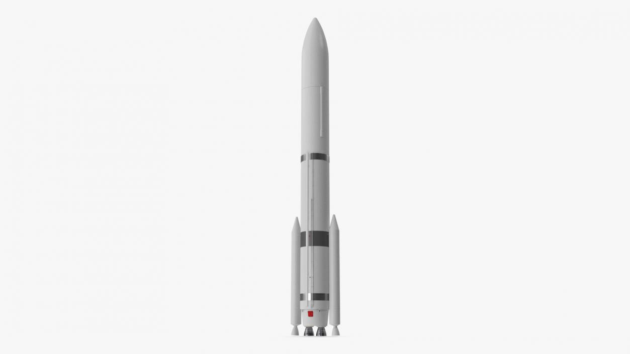 Heavy Lift Launch Vehicle with Two Solid Boosters 3D model