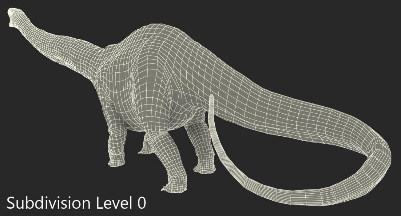 Apatosaurus Dinosaur Fighting Pose 3D model