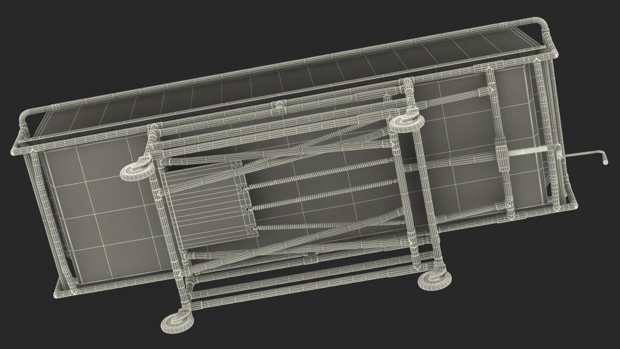 Covered Morgue Gurney CSI Jevett Rigged 3D model