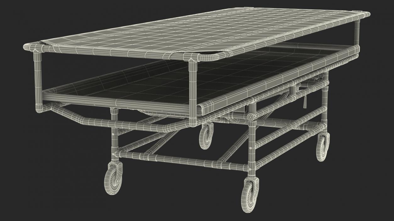 Covered Morgue Gurney CSI Jevett Rigged 3D model