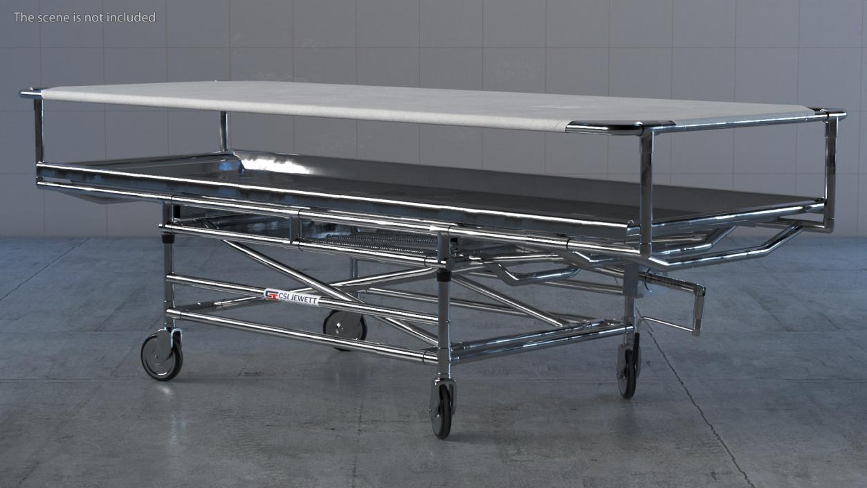 Covered Morgue Gurney CSI Jevett Rigged 3D model