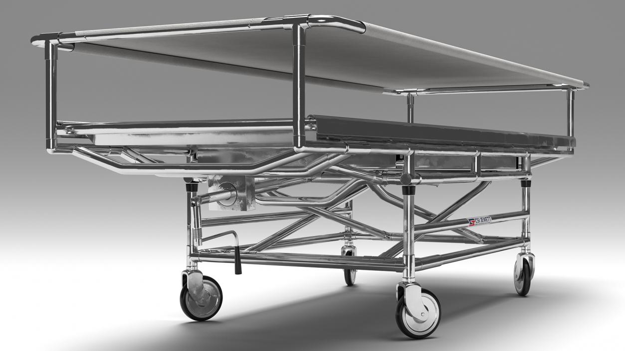 Covered Morgue Gurney CSI Jevett Rigged 3D model