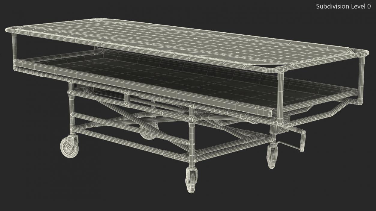 Covered Morgue Gurney CSI Jevett Rigged 3D model