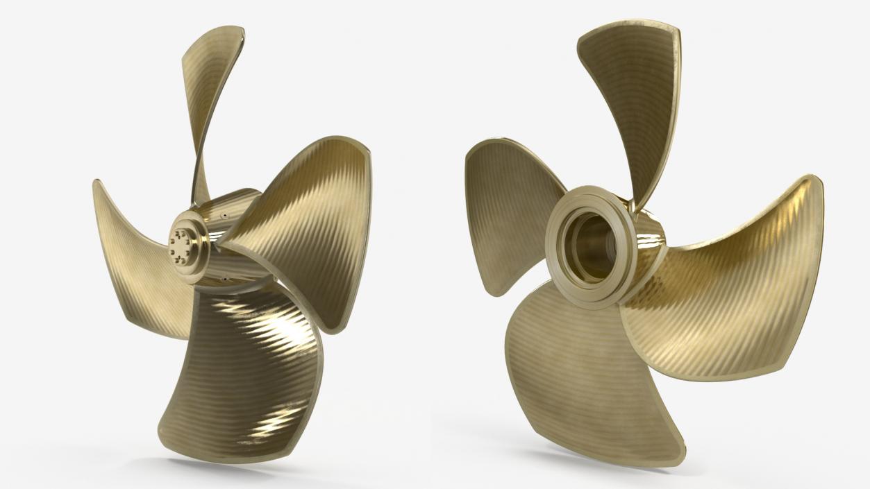 3D Rudder Propeller 2 model