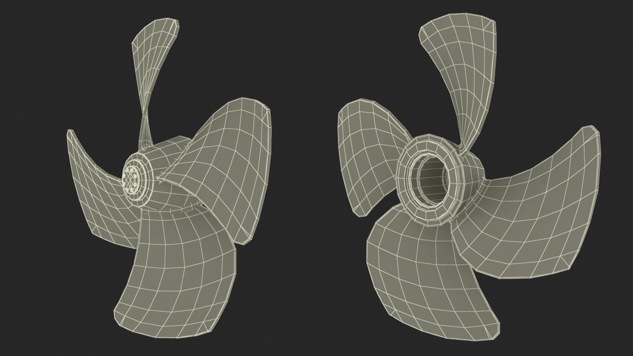 3D Rudder Propeller 2 model